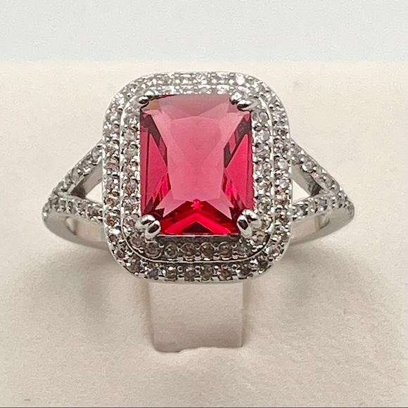 Ruby in Silver Setting Ring - Picture 1 of 5